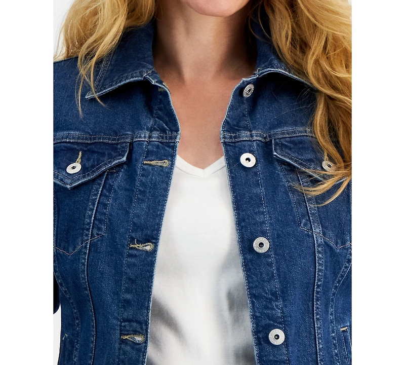 Style & Co Petite Classic Denim Trucker Jacket