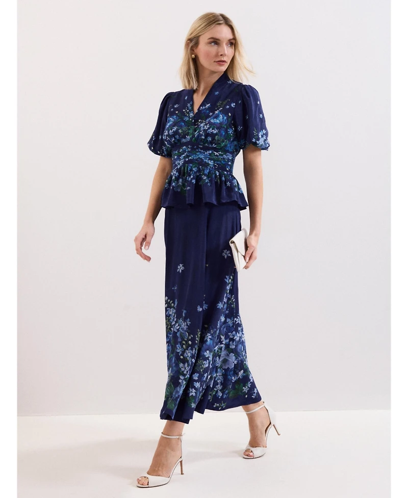 Phase Eight Women's Safa Puff Sleeve Floral Blouse