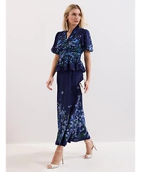 Phase Eight Women's Safa Puff Sleeve Floral Blouse