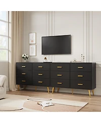 homfan 6-Drawer Dresser for Bedroom, Cabinet with Elevated Base, Fabric Storage Tower, Steel Frame, Chest Drawers Organizer Closet, Living Room
