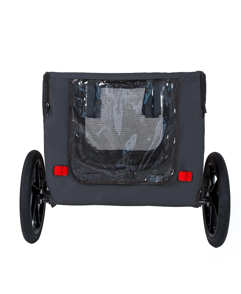 Streamdale Furniture Heavy Duty Collapsible Pet Bike Trailer with 16-Inch All-Terrain Wheels