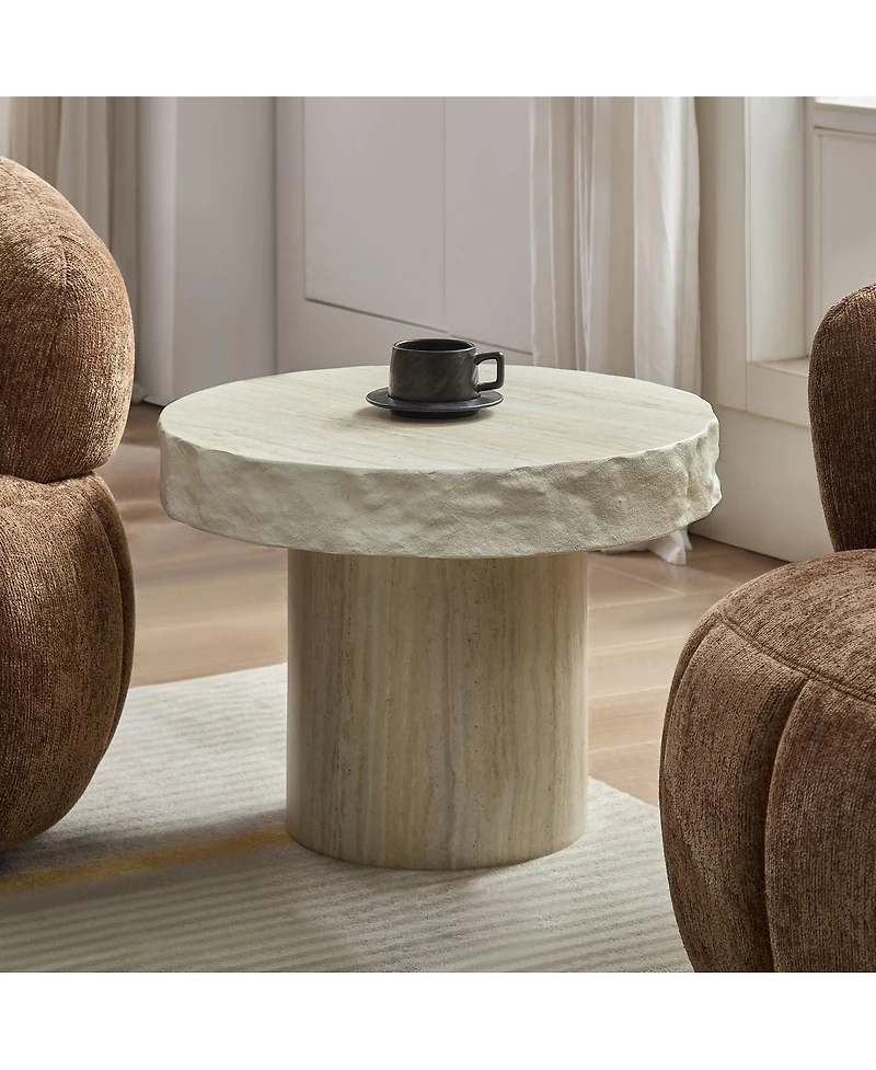 Streamdale Furniture Faux Mars Textural Pattern Coffee Table - No Assembly Required