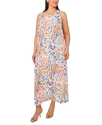 Msk Plus Size Sleeveless Round Neck Maxi Dress