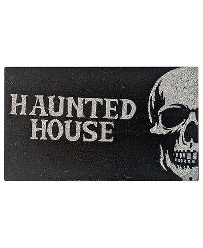 Kate Aurora Halloween Haunted House Bristled Coir Outdoor Welcome Mat