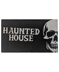 Kate Aurora Halloween Haunted House Bristled Coir Outdoor Welcome Mat
