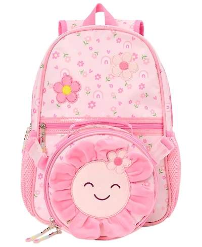 Biz & Bean Toddler Girls' Daisy Preschool Backpack and Lunch Bag, 2-Piece Set