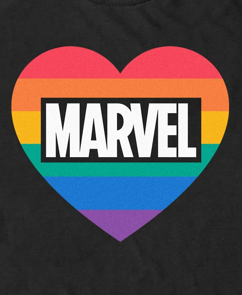 Design By Humans Men's Marvel Pride Heart Short-Sleeve T-Shirt