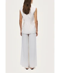 Nocturne Women's Lace-Up Wide-Leg Pants