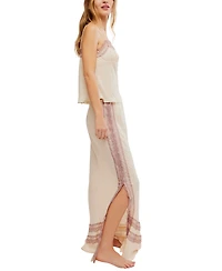 Free People Women's Wish You Were Here V-Neck Top and Lace Trim Skirt, 2-Piece Set