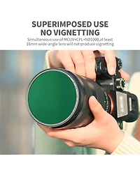 K&F Concept 62mm 3 Piece Magnetic Lens Filter Kit with Mcuv, Cpl and ND1000 Hd Filters