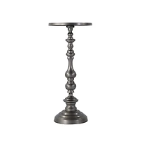Butler Specialty Mario 10 in. W Round All Metal Pedestal Base End Table