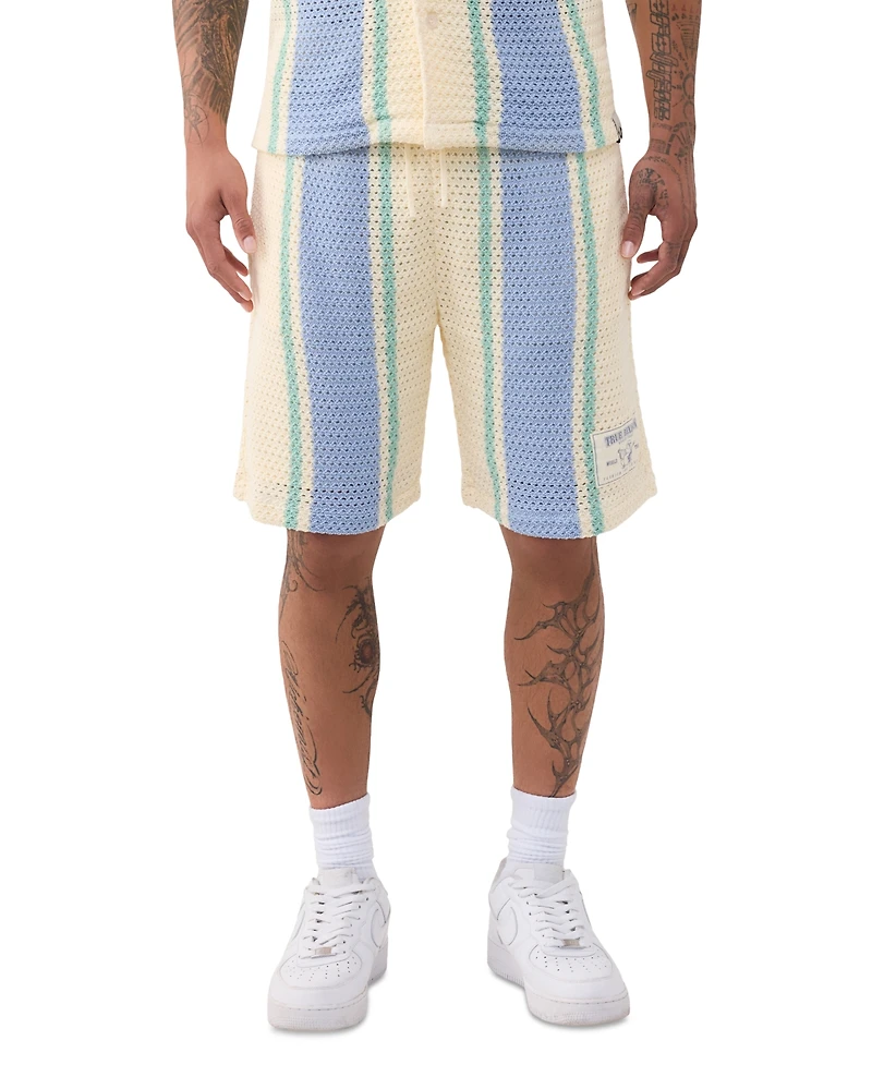 True Religion Men's Knit Stripe Short