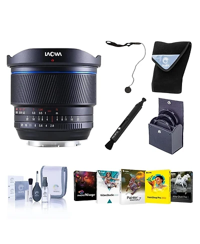 Venus Laowa 10mm Zero D Lens for Sony E, Manual Focus, Bundle with 77mm Filter Kit, Pc Software Kit, Lens Wrap, Cap Keeper, Pen Lens Cleaner