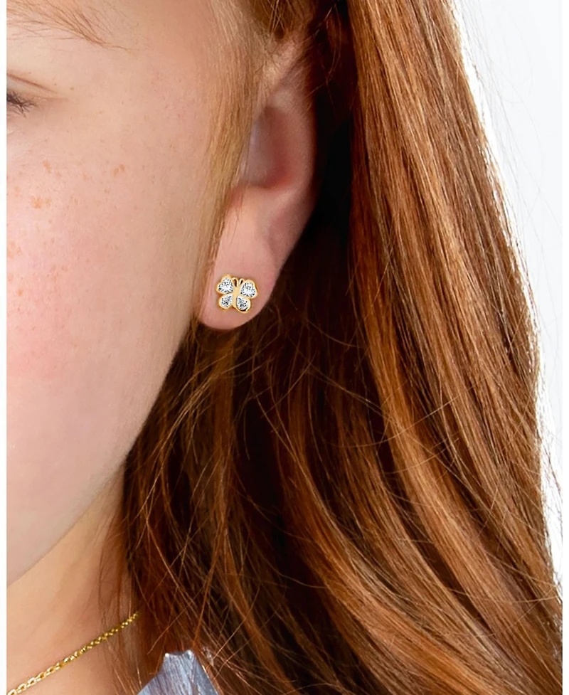 Tiny Blessings 14K Lovely Butterfly Studs Screw Back Earrings