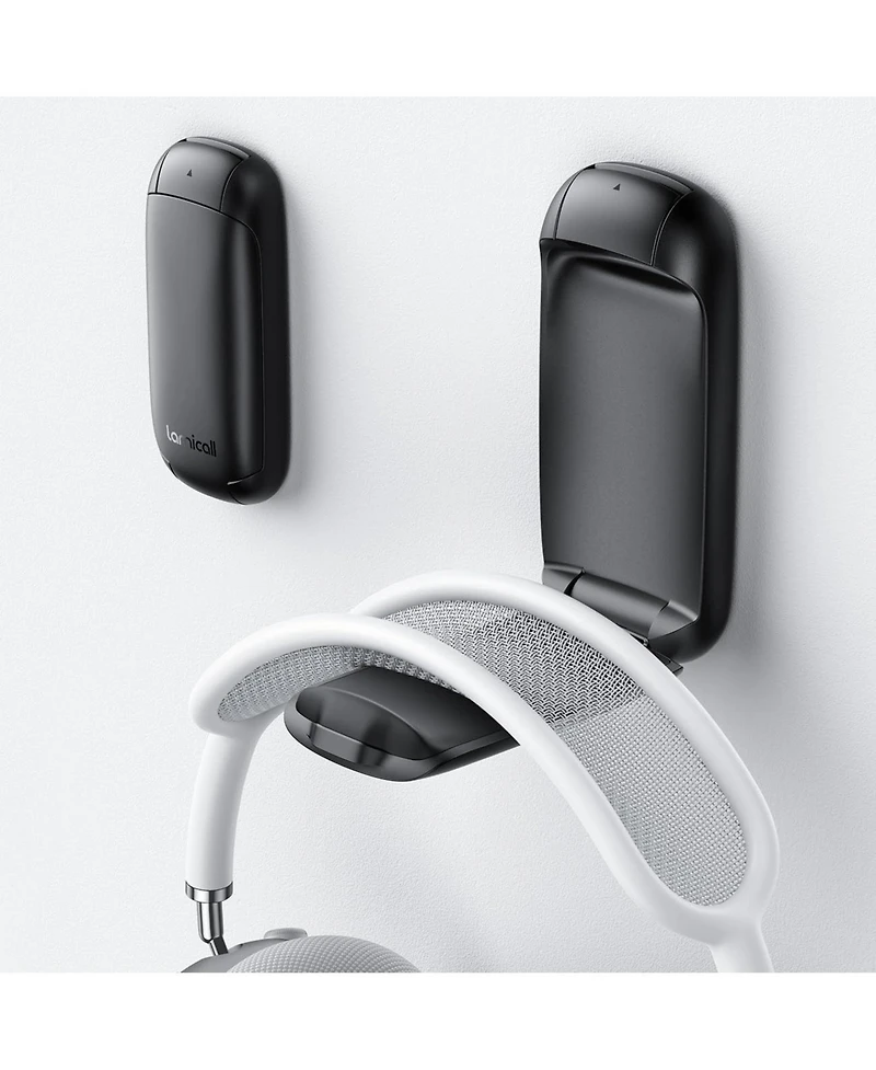 Lamicall Foldable Headphone Stand, Holder Hook Mount, Adhesive Hanger Clip Under Desk