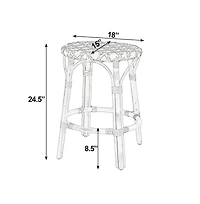 Butler Specialty Ballito Seat Height Oval Rattan Counter Stool