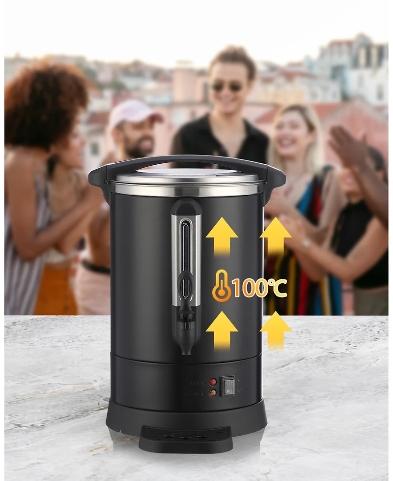 gaomon 18L Large Stainless Steel Coffee Urn with Double Wall Insulation for Wedding, Buffet, Catering, Events, Outdoor Bar