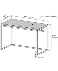 Streamdale Furniture Streamdale Home Office Desk, Walnut
