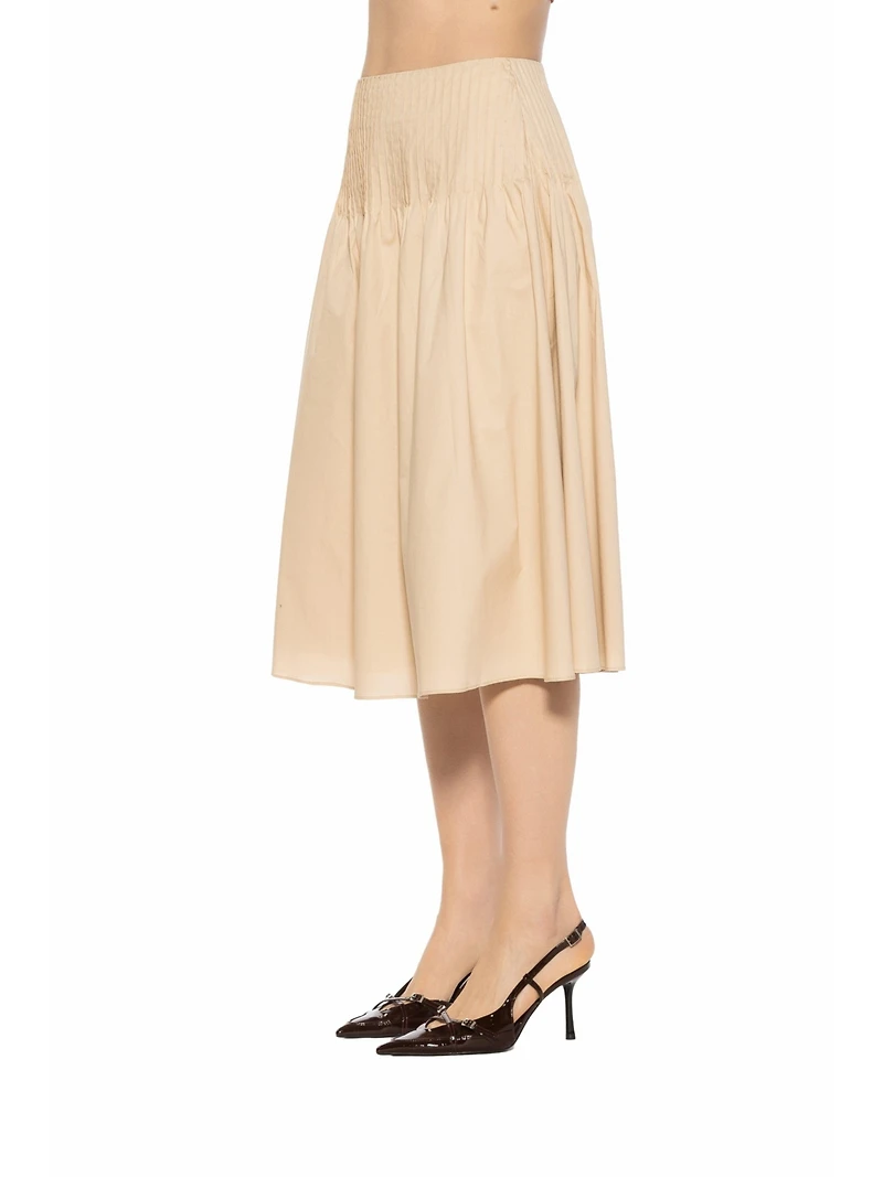 Alexia Admor Women's Esme Pintuck Waist Full Poplin Skirt