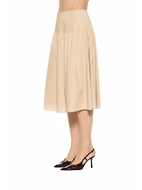 Alexia Admor Women's Esme Pintuck Waist Full Poplin Skirt