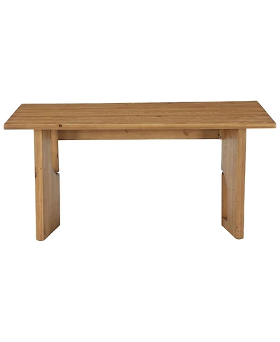 Tribesigns Solid Wood Conference Table, Modern Farmhouse Rectangular Meeting Table With Unique Open Legs For Conference Room, Home Office