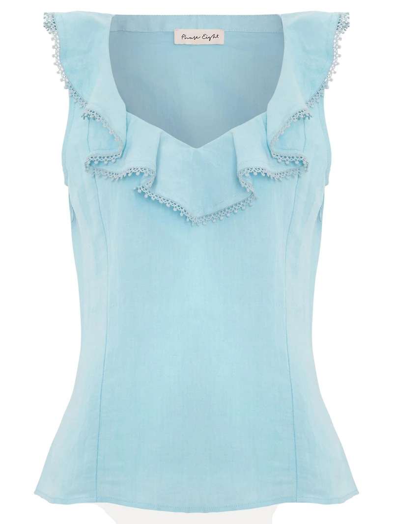 Phase Eight Women's Rhona Sleeveless Linen Blend Blouse
