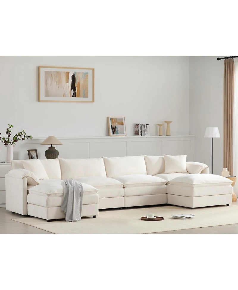 Streamdale Furniture Faux Leather Chesterfield Sofa with Nailhead Trim and 2 Pillows