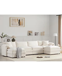 Streamdale Furniture Faux Leather Chesterfield Sofa with Nailhead Trim and 2 Pillows