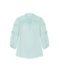 City Chic Women's Drama Queen Elbow Sleeve Shirt