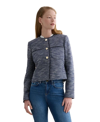 Hobbs London Women's Aleena Cropped Textured Jacket