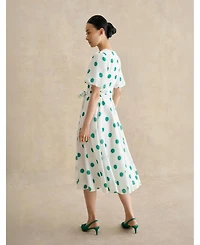 Hobbs London Women's Barrington Polka Dot Midi Dress