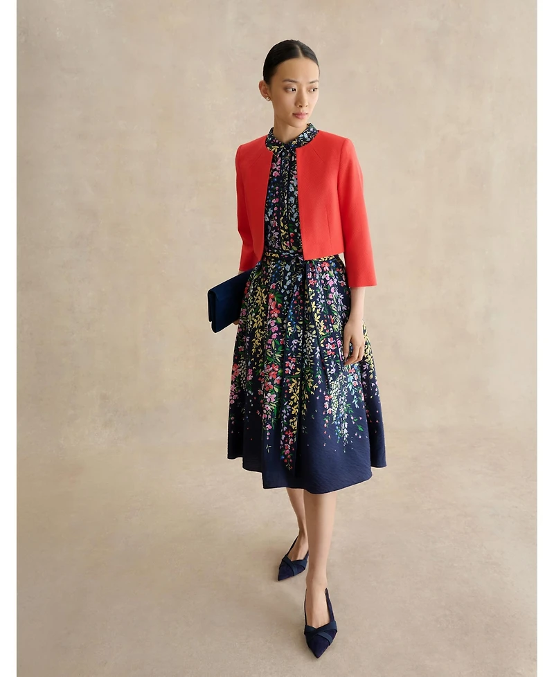 Hobbs London Women's Alberta Floral Midi Shirt Dress