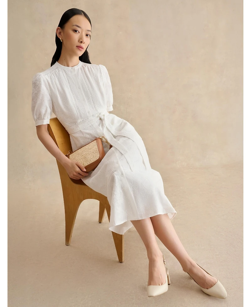 Hobbs London Women's Amani Short Sleeve Midi Dress