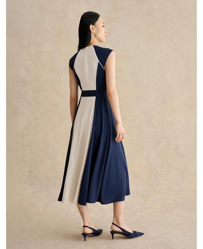 Hobbs London Women's Andrea Colour Block Midi Dress