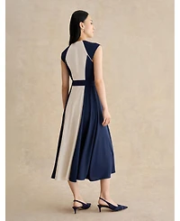 Hobbs London Women's Andrea Colour Block Midi Dress