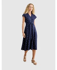 Hobbs London Women's Samantha Polka Dot Midi Dress