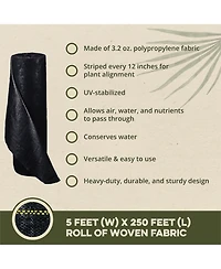 DeWitt Company Pro 5 5' x 250' Commercial Landscape Weed Barrier Ground Fabric