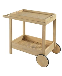 Streamdale Furniture Saratoga Outdood Rolling Bar Cart