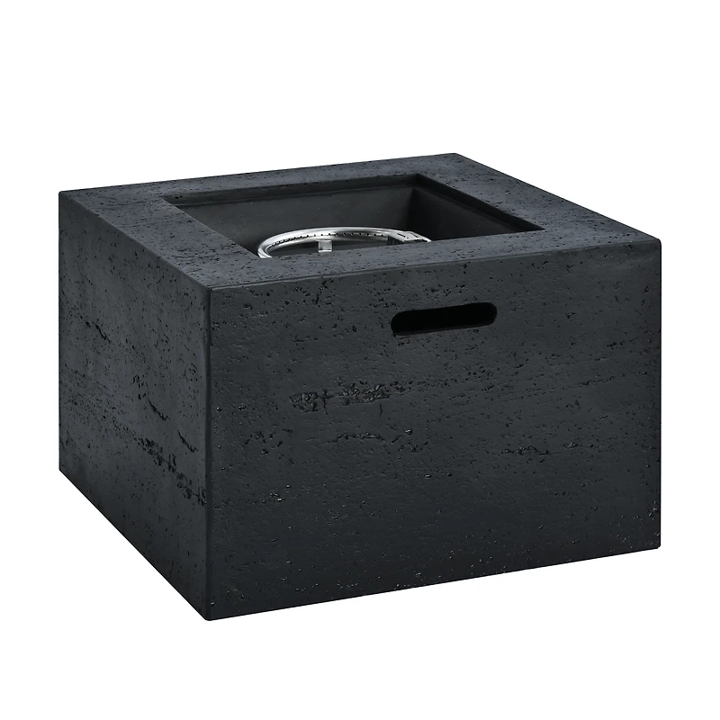 Streamdale Furniture 24 inch Square Propane Fire Pit Table Set with Tank Cover and Accessories