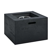 Streamdale Furniture 24 inch Square Propane Fire Pit Table Set with Tank Cover and Accessories
