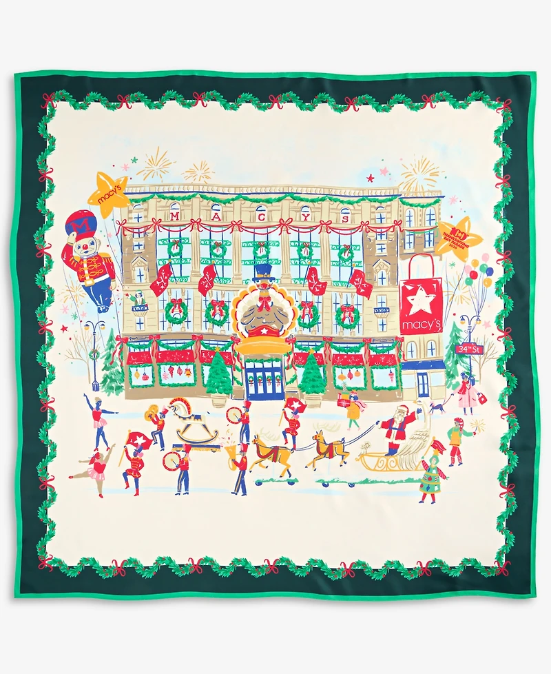 Macy's 100th Thanksgiving Day Parade 2026 Silk Printed Scarf, Macy's Exclusive