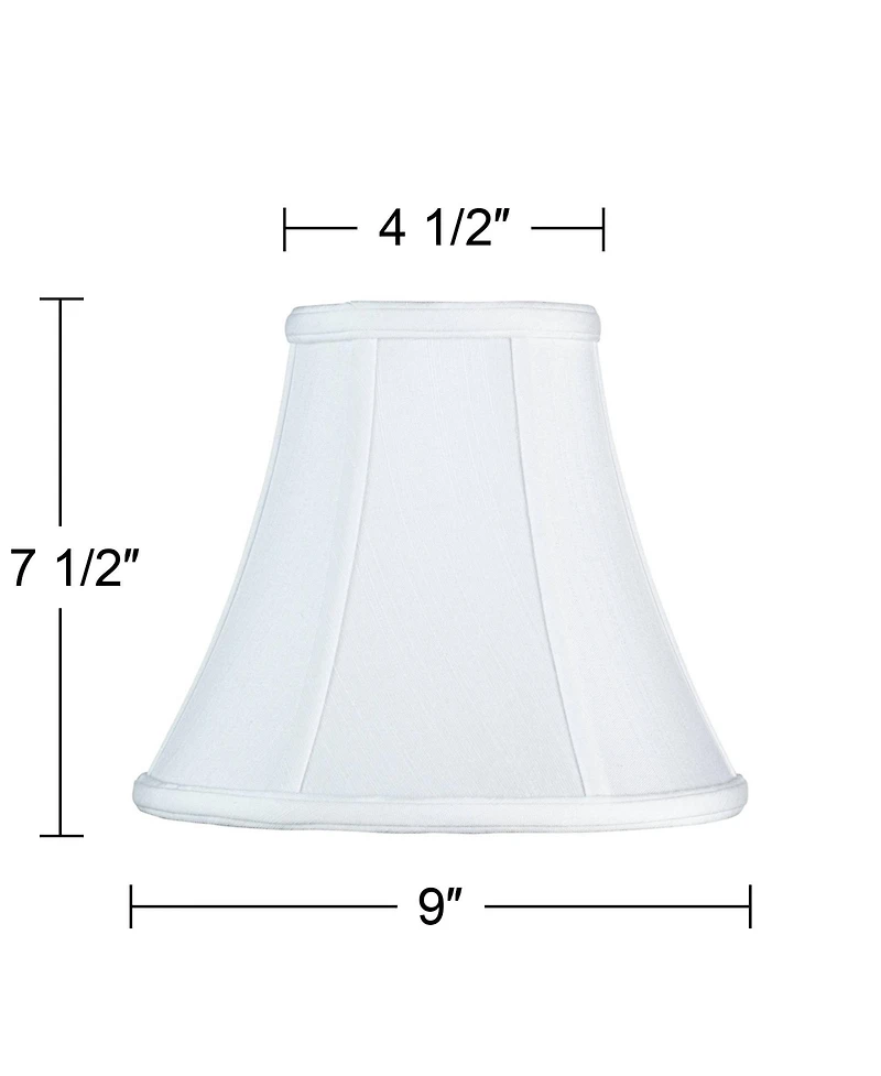 Springcrest Imperial Shade Set of 2 Round Bell Lamp Shades High Spider with Replacement Harp and Finial Fitting