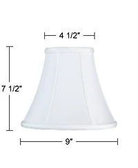 Springcrest Imperial Shade Set of 2 Round Bell Lamp Shades High Spider with Replacement Harp and Finial Fitting