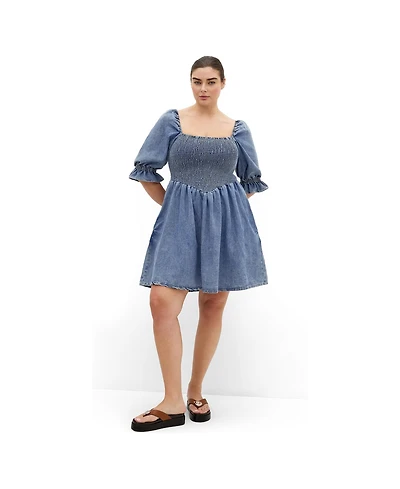 City Chic Women's Kaitlyn Denim Midi Dress
