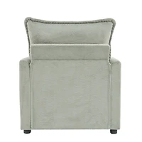 Streamdale Furniture Modern 31.9" Plush Upholstered Accent Chair with Side Storage Pockets, Green