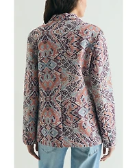 Scalpers Women's Jacquard Print Blazer