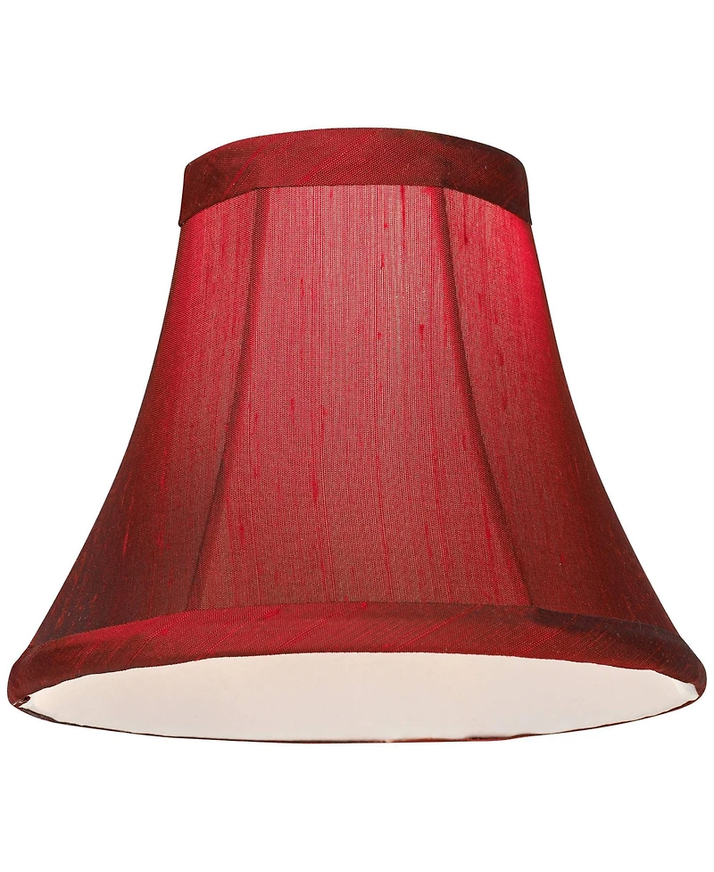 Springcrest Set of 8 Bell Lamp Shades Faux Silk High Candelabra Clip-On Fitting