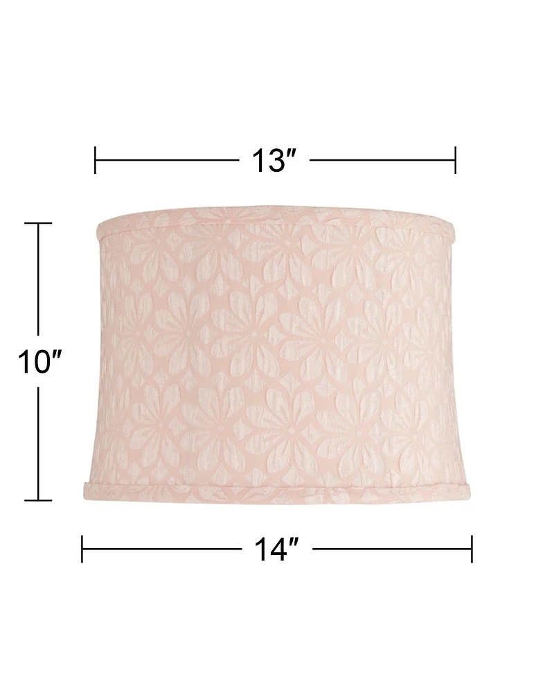 Springcrest Slant Print Lamp Shade Replacement Seno Drum Softback Washer Harp Finial