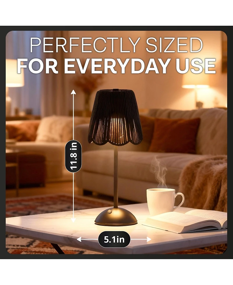 Bell + Howell Rechargeable Rope Design Portable Led Light with 3 Dimmable Modes Table Lamp