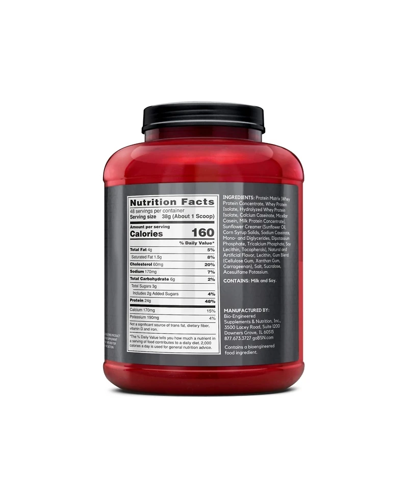 Glanbia: Bsn 6 Edge Protein Powder,With Hydrolyzed Whey, Micellar Casein, Milk Protein Isolate, Low Sugar, 24g Protein, Vanilla Milkshake, 48 Servings
